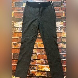 White House Black Market Womens Pull-On Pants Gray Size 00 Skinny Ankle Side Zip